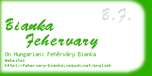 bianka fehervary business card